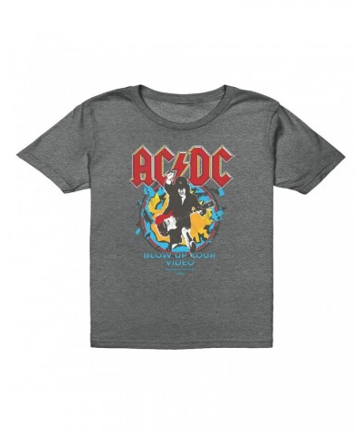 AC/DC Kids T-Shirt | Blow Up Your Video World Tour 1988 Distressed Kids T-Shirt $7.98 Kids