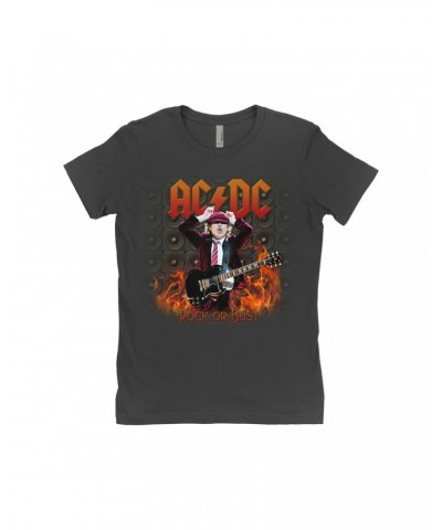 AC/DC Ladies' Boyfriend T-Shirt | Angus Rock Or Bust Shirt $7.73 Shirts