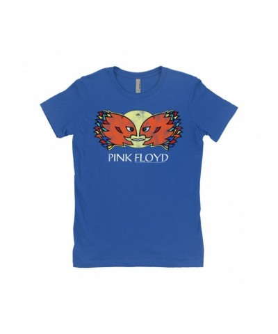 Pink Floyd Ladies' Boyfriend T-Shirt | Airship Blimp 1994 Division Bell Tour Distressed Shirt $10.73 Shirts