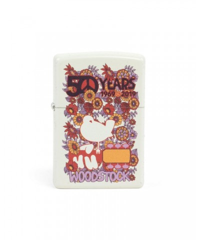 Woodstock Floral Collage White Zippo $12.28 Accessories