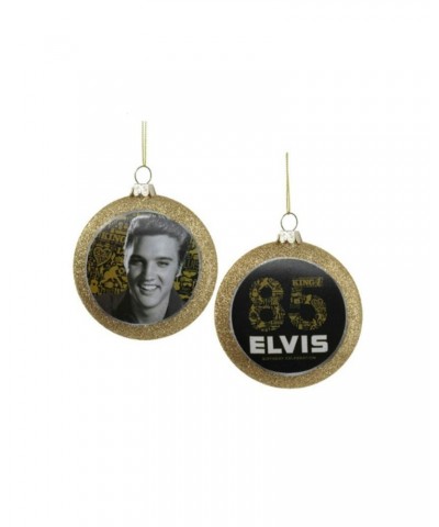 Elvis Presley 85th Birthday Glass Disc Ornament $5.23 Decor
