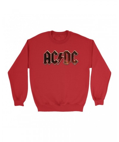 AC/DC Sweatshirt | Live At River Plate Metallic Logo Sweatshirt $16.43 Sweatshirts