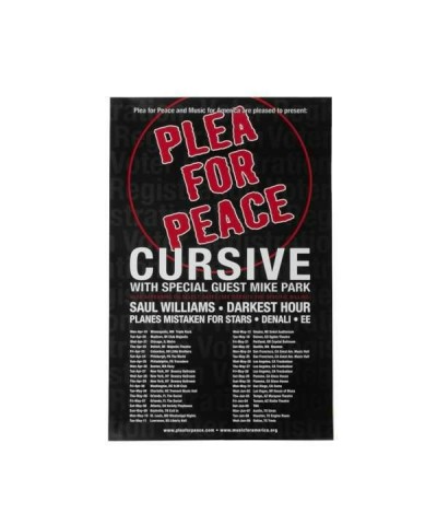 Cursive Deadstock Plea for Peace Tour 2004 Poster $2.30 Decor